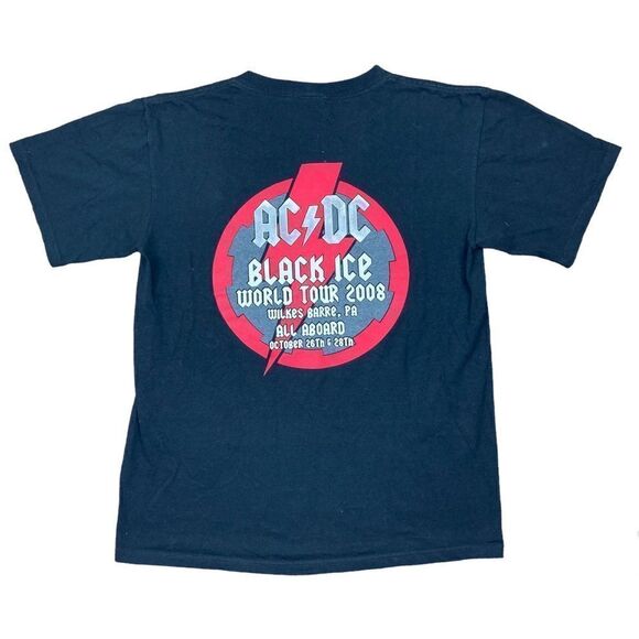 AC/DC 2008 Black Ice world tour all aboard t-shirt - Picture 2 of 3